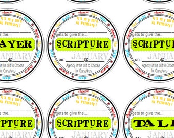 2017 Primary Assignment Stickers- Instant Printable Download