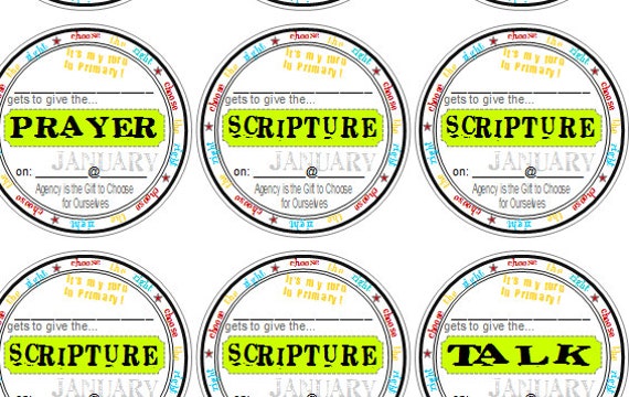 2017 Primary Assignment Stickers Instant Printable Download