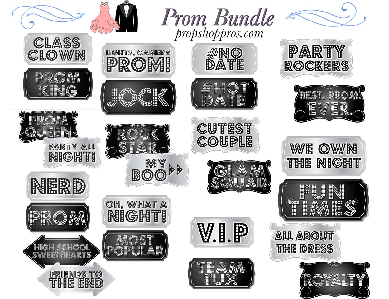 Prom Props Prom Signs Photo Booth Props Prop Signs
