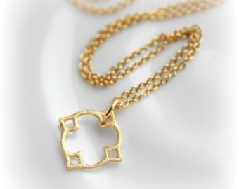Delicate Gold Necklace, Dainty Necklace, Small Gold Pendant, Layering Necklace, Everyday Necklace, Jewelry Gift for Her, Blissaria, UK