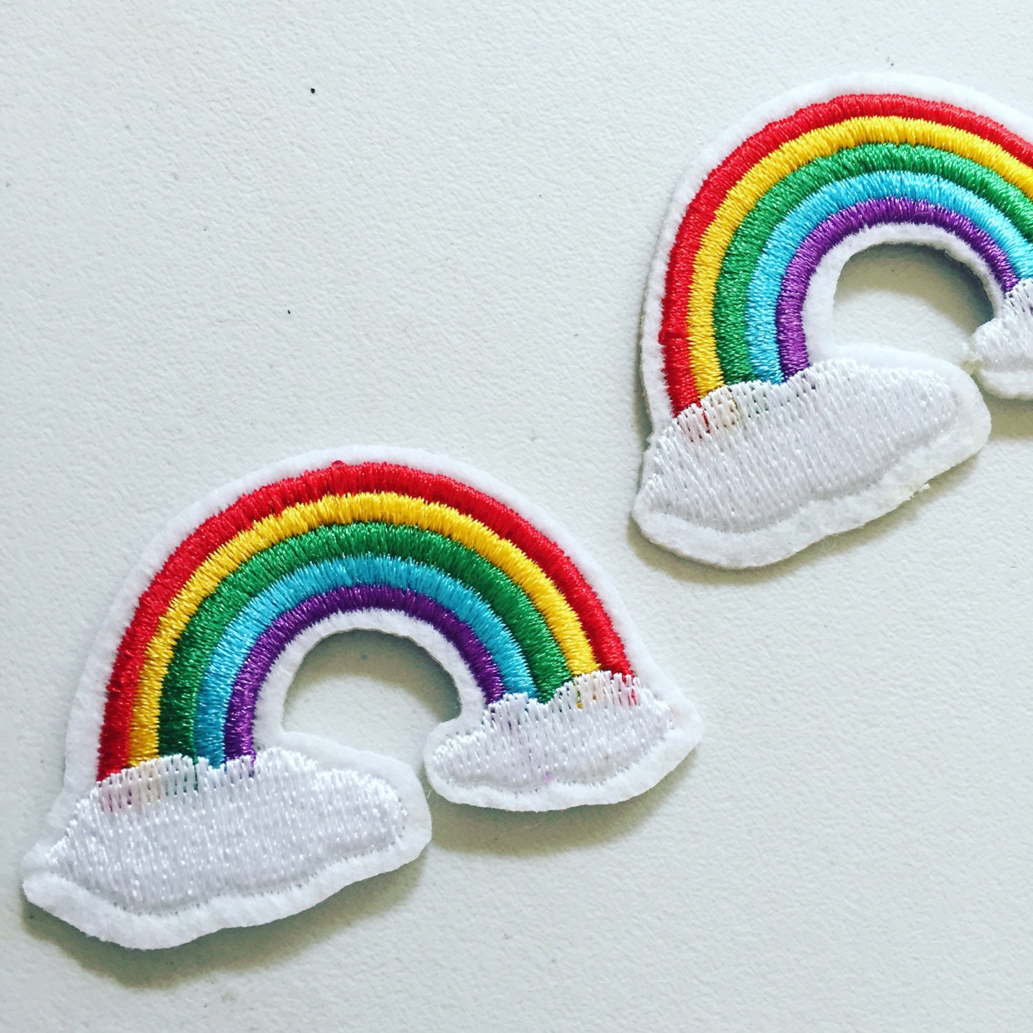 Rainbow Iron-On Patch Vintage Effect Patch DIY Embroidery