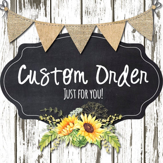 Custom Order Fabric Banner Cake Toppers Bridal Shower