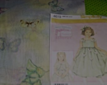 Daisy Kingdom Butterfly Garden Sparke Allover Doll Dress & Jacket