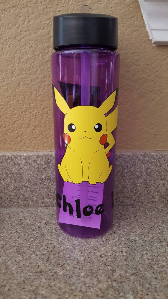 Pokémon inspired personalized water bottle