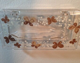 Vintage Kleenex Box, 1970s Plastic Decor, Made in the USA, American Made