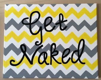 Items Similar To Canvas Painting Get Naked On Etsy