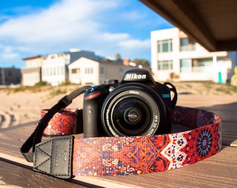 Camera Strap - Asha design strap for DSLR or SLR camera, DSLR Camera Strap. Camera accessories. Canon camera strap. Nikon camera strap.