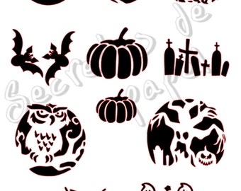 Halloween stencils | Etsy
