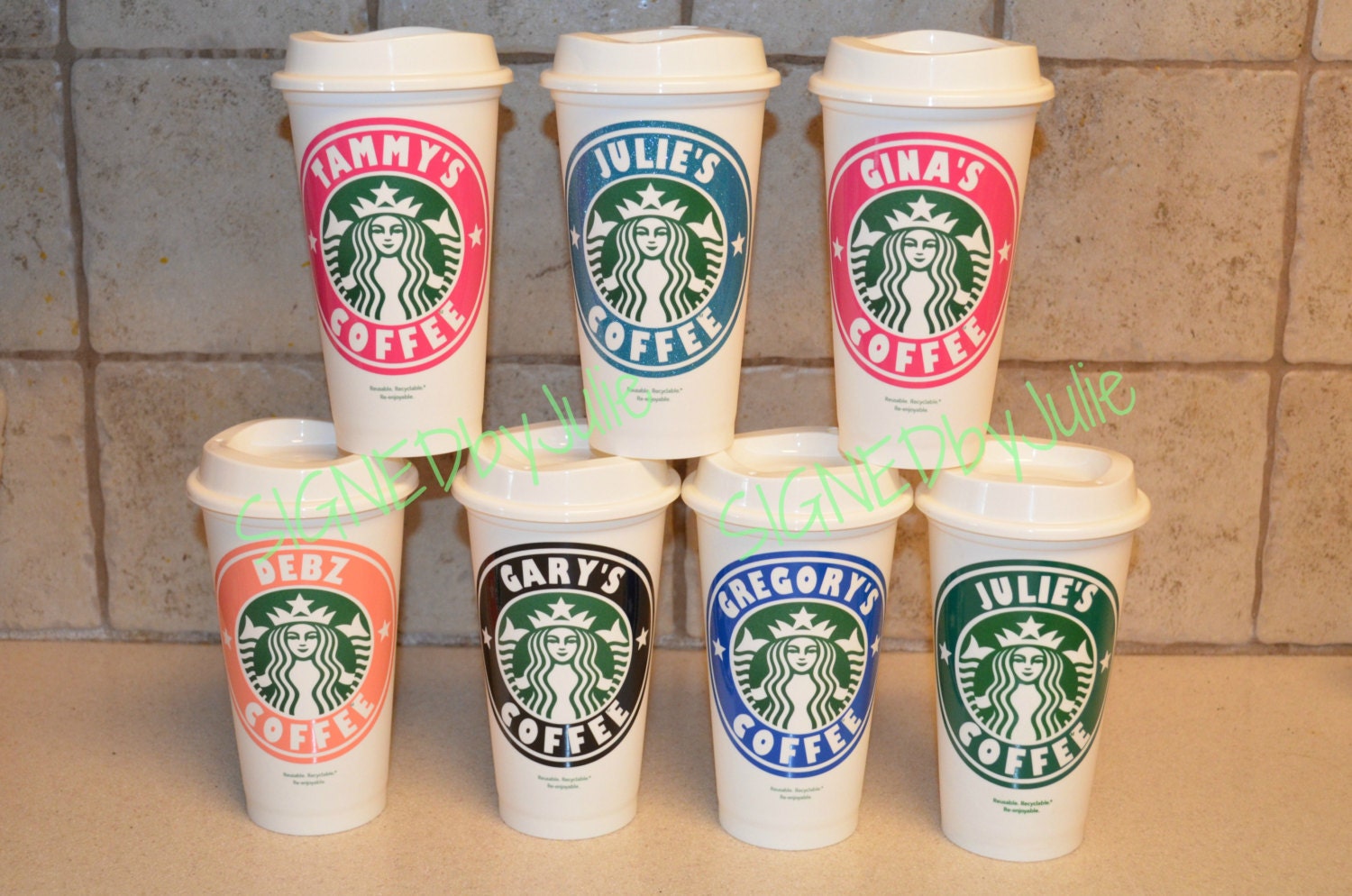 Starbucks Plastic Cup Mug Personalized Reusable recyclable