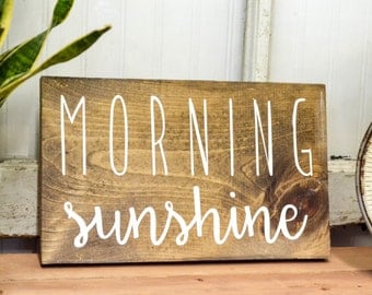 Morning Sunshine Rustic Wood Sign | Rustic Home Decor | Farmhouse Decor | Cottage Home Decor | Wood Sign | Country Home | Wall Hanging