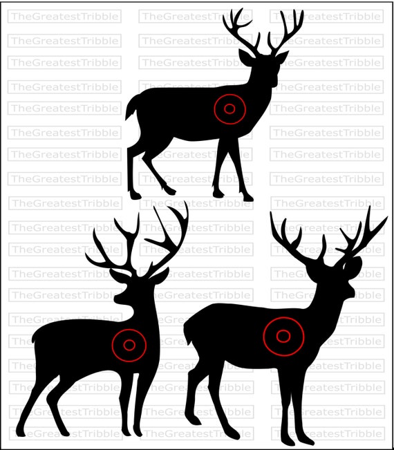 Deer Bulls Eye Hunting Shooting Target SVG Vector Graphic