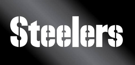 pittsburgh steelers stencil vinyl decal by tootwistedgraphics
