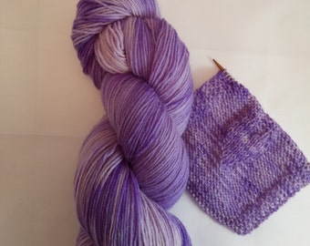 Superwash sock yarn with nylon hand dyed