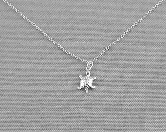 Cute Turtle Sterling Silver Charm Necklace