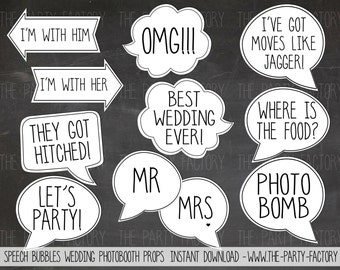 Speech bubble props | Etsy