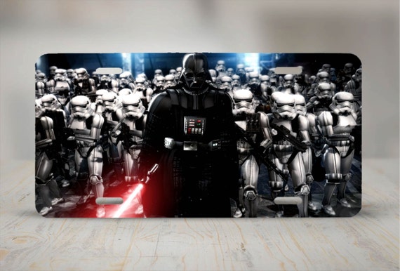 Darth Vader & Stormtroopers Aluminum License Plate