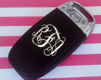 Small Monogram Decal - Key Fob Monogram | Car Monogram | Small Decal | Phone Decal | Keychain Monogram | Keychain Decal
