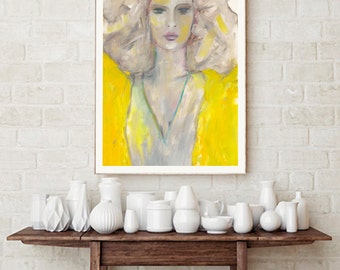 Yellow goes pop, fashion print, fine art print