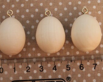 Wooden eggs/10 pieces/1,38 inch/Easter Eggs