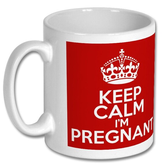 Keep Calm I'm Pregnant Mug Cup Ideal Gift by CuteCraftCabin