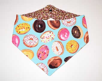 Donuts/Sprinkles, Reversible Dog Bandana, Snap Closure Bandana