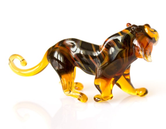 blown glass tiger