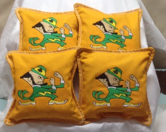 Embroidered Fighting Irish bean bags/corn hole bags