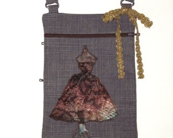 Handbag, satchel shoulder jean and sylhouette lace