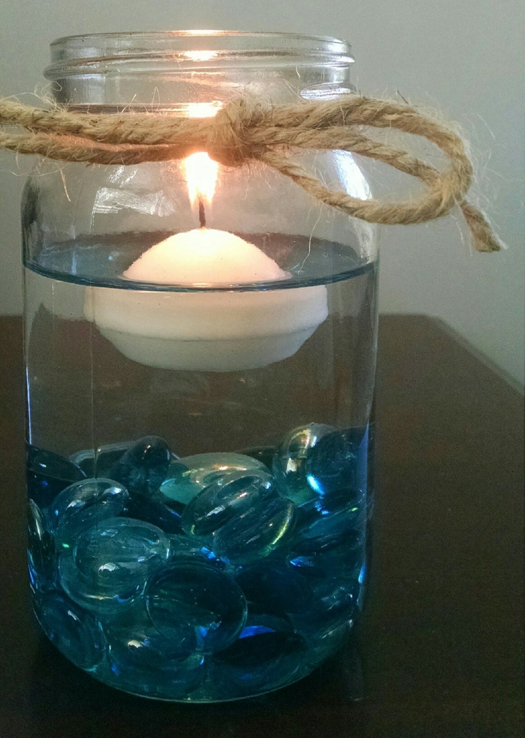 Jar Floating Candle Holder by JarsByCourtney on Etsy