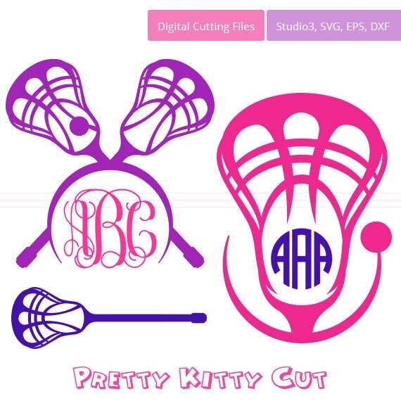 Download Lacrosse SVG Monogram Frames instant download cut file svg