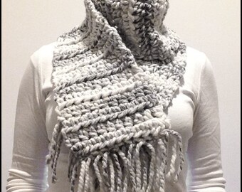 Oversized Scarf - Marble - Handmade Crocheted Scarf