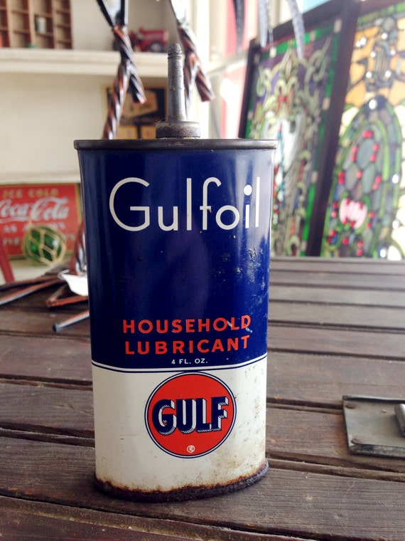 Gulf Oil Can Gulf Oil Household Lubricant 4 oz. Gulf