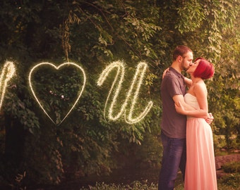 Sparkler Overlays: Words and Shapes
