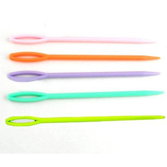 20Pcs Multicolor Plastic Sewing Needles Knit Weaving Tools