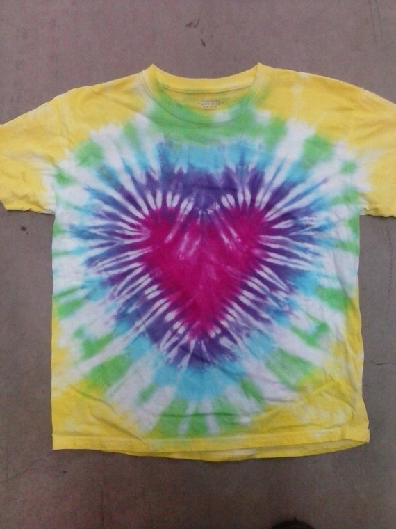 tie dye heart shirts