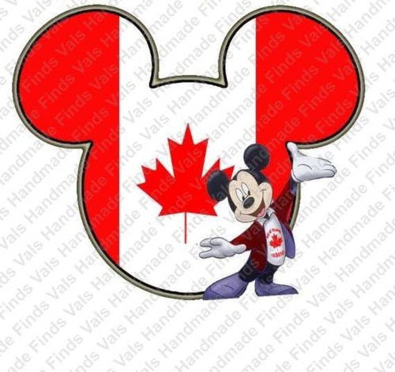 Canadian Flag Mickey Mouse Head Printable by CajunGirlKreations