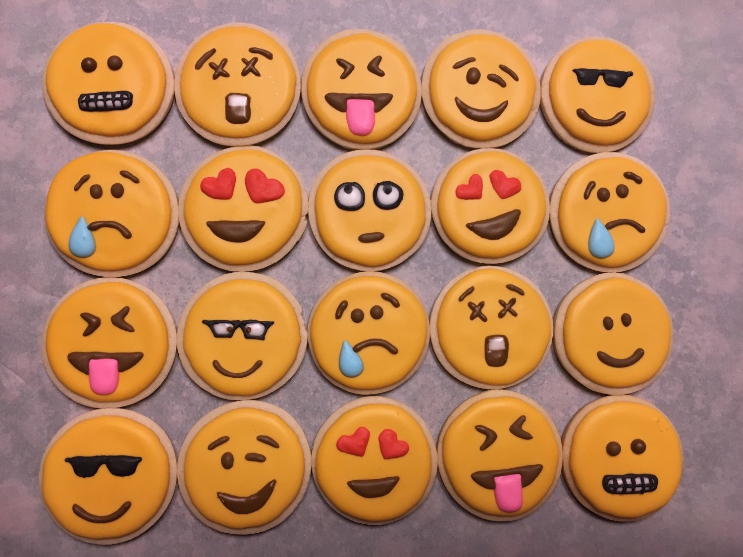 Emoji Sugar Cookies by SugarBellsBakery on Etsy