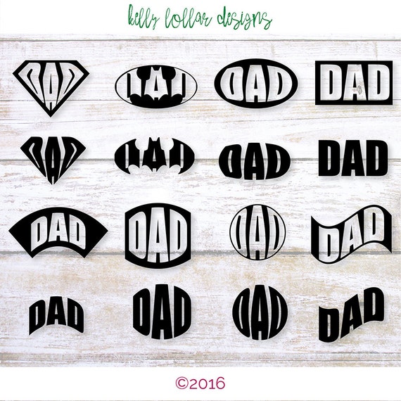 Download Items similar to 24 Dad Superhero svgs | Dad SVG | Dad Birthday | Superhero Badge SVG | Cricut ...