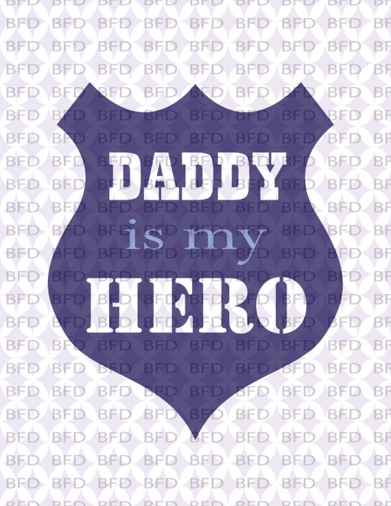 Download Mommy is my hero Daddy is my hero Police badge Mom and dad police svg Cuttable design file SVG ...