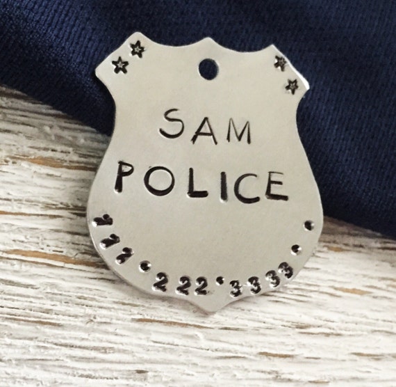 Badge Pet ID Tag Police Dog Tag Deputy Pet Tag K9 Unit Medium