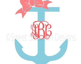 Download Anchor monogram svg | Etsy