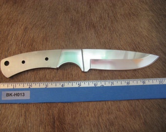 Knife Blade Blank #BK-H013. Fully hardened and sharpened 440C Stainless