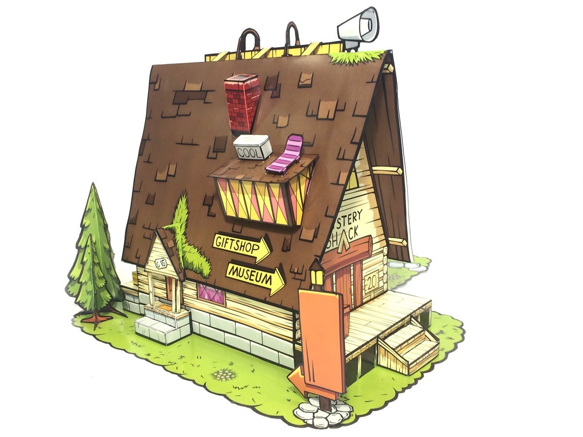 Gravity Falls Mystery Shack Paper Toy DIY Paper Craft Kit