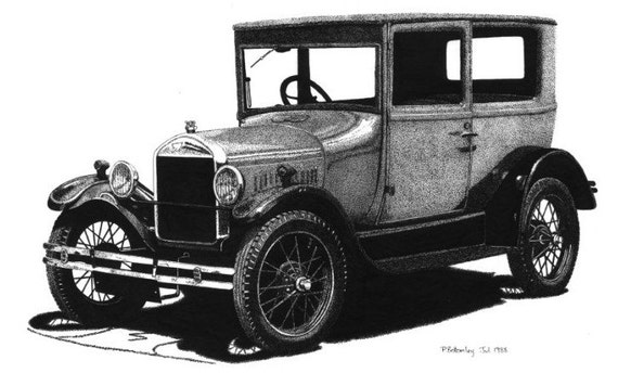 ford model t drawing