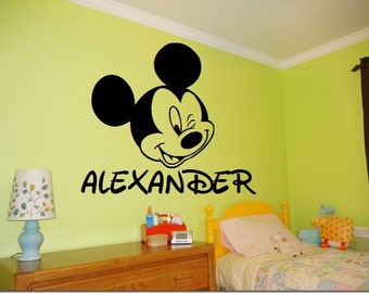Personalized Mickey Mouse Wall Decal