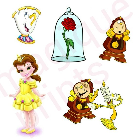 beauty and the beast stickers disney princess clipart disney