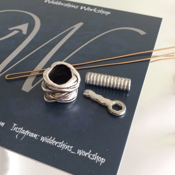 Viking hair bead kit The 'Skald' Bead silver hair bead