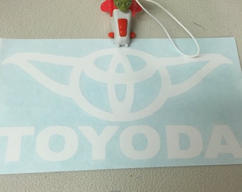 TOYODA Car Decal - Funny Star Wars Car Decals - 5.7 Inches wide by 2.8 Inches Tall