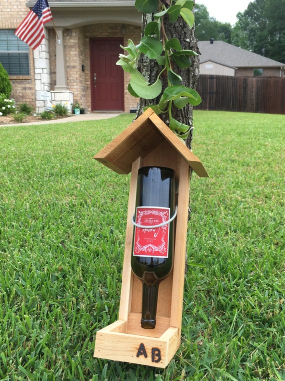 Items similar to Wine Bottle Bird Feeder on Etsy