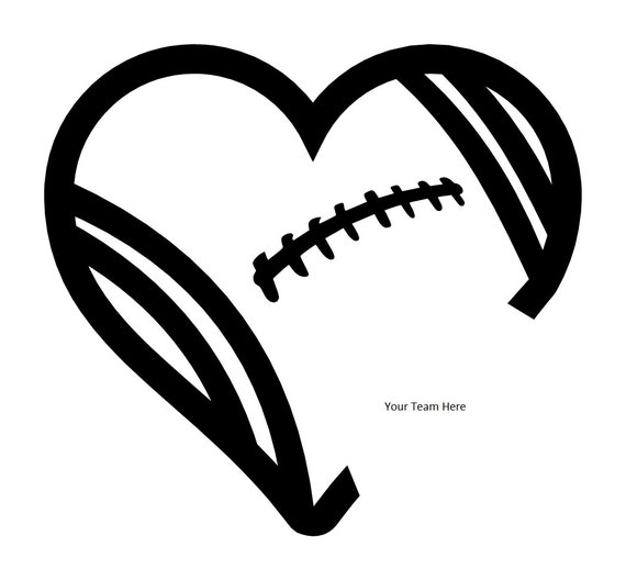 Download Items similar to Personalizable Football Heart SVG File on ...